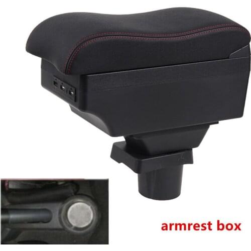 For Mitsubishi mirage Space Star armrest box central Store content Storage box with cup holder ashtray USB interface