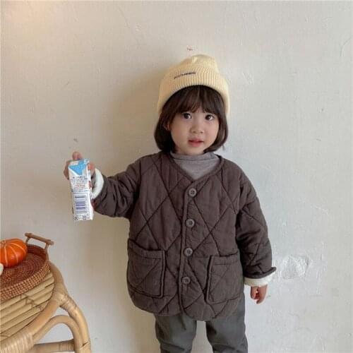 Girls Boys Babys Coat Jacket Outwear Coffee Sweet Fur Thicken Winter Plus Velvet Warm Tracksuit Fleece Childrens Clothing