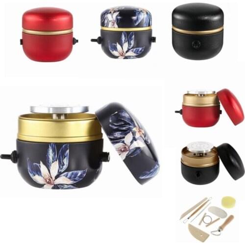 Electric Pottery Wheel Forming Machine With Tray & Sculpting Kit Ceramic Art Craft DIY Clay Tool Mini Pottery Turntable UK Plug