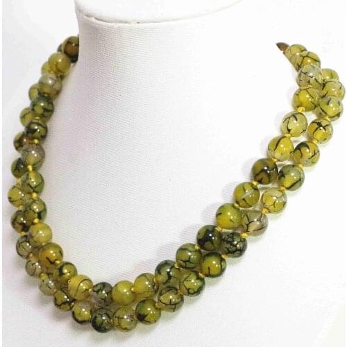 European yellow veins dragon carnelian onyx agat fashion round beads 8,10,12mm newly long chain necklace jewelry 36inch B1472