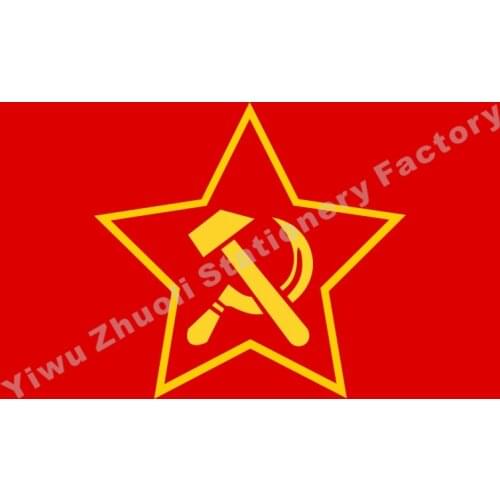 Germany Communist Party Flag 150X90cm (3x5FT) 120g 100D Polyester Double Stitched High Quality Banner Free Shipping