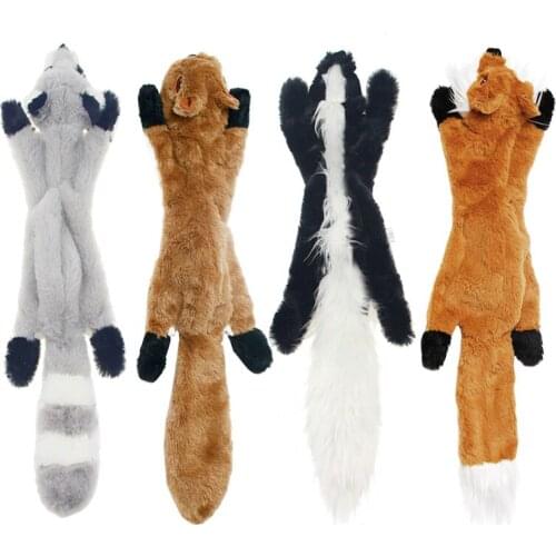 Pet Dogs Interactive Squeaky Toys Animal Shape Plush Puppy Toy Soft Chew Toy Teeth Cleaning Sounding Toy for Pet Dogs Products