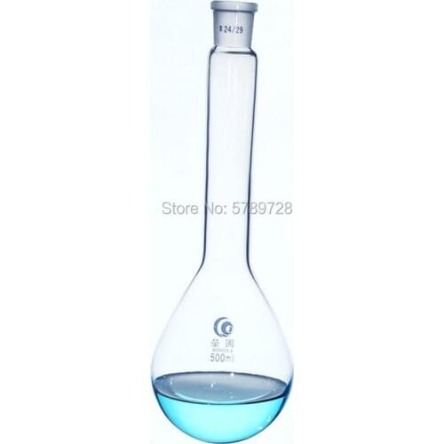 1pcs 500ml High borosilicate glass nitrogen fixation flask No.24 grinding mouth long neck oval ammonia nitrogen flask