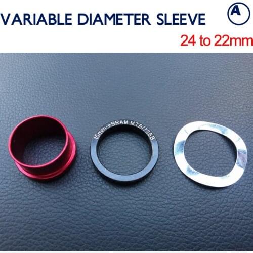 Bearing Kit 24 To 22 mm Conversion Rings Shimano to SRAM GXP Disc Middle Axis Variable Diameter Sleeve