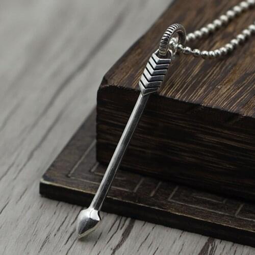 Thai Silver 925 Retro Individuality Eros Arrow Pendant Sterling Silver Jewelry Create Mens Womens Cody Sanderson Pendant