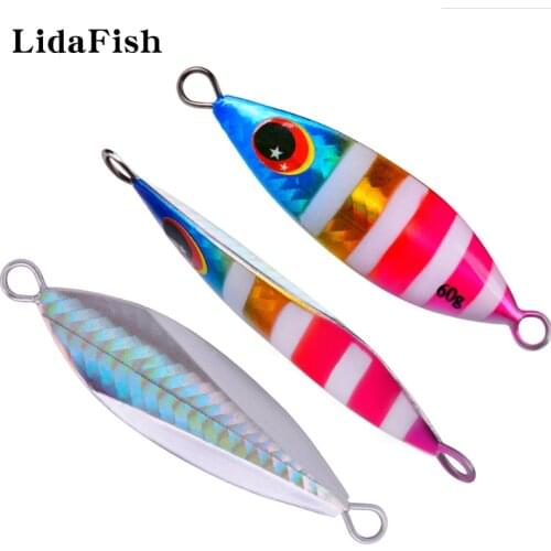 LIDAFISH New Artificial Metal Fishing Hard Bait 10G-60G/5cm-8.5cm Iron Wobbler Fishing Lure 10 Colors Optional Fishing Tackle