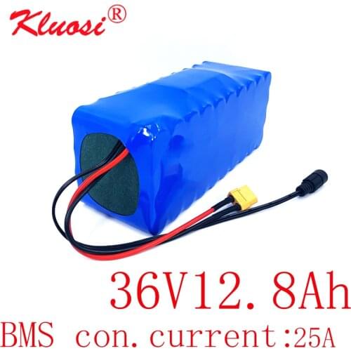 KLUOSI 36V Battery 36V 12.8Ah 12Ah 10S4P 42V Lithium Battery Pack for 750W Ebike Electric Car Bicycle Motor Scoote with 25A BMS