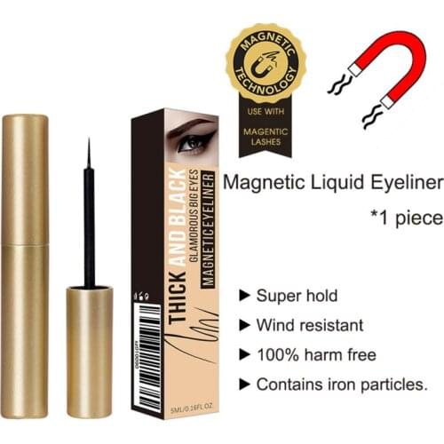 Ibcccndc 5ml Magnetic Liquid Eyeliner Magnetic False Eyelashes Without Glue Fast Drying Long-lasting Sweat-proof Eyeliner TSLM2