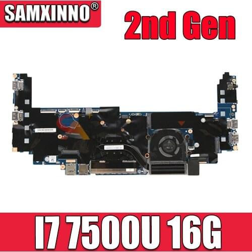 For Lenovo ThinkPad X1 Yoga 2nd Laptop Motherboard LRV2 16822-1 FRU;01AY902 CPU:I7 7500U 16G