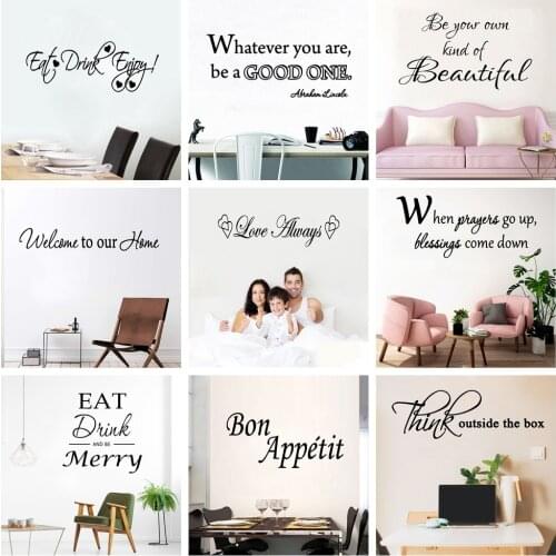 Sweet Phrase Quote Vinyl Wall Stickers Decals For Home Decor Bedroom Phrase Wallpaper Text Wall Stickers Mural