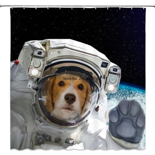 Lovely Dog Cat Pet Shower Curtains Printing Bathroom Waterproof Polyester Fabric Bath Funny Cute Animal Curtain With hooks