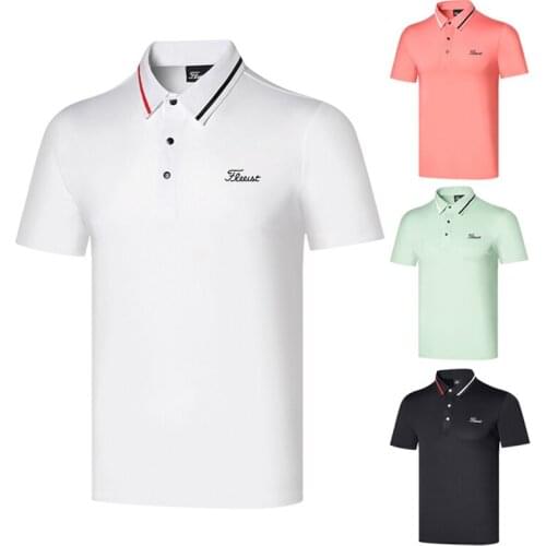 New Multicolor Golf Wear Mens Short-sleeved Outdoor Sports Quick-drying Breathable Polo Shirt T-shirt Golf Polo Shirts