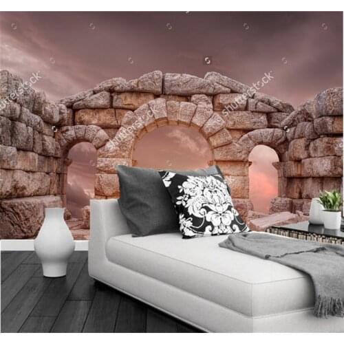 Custom landscape wallpaper, The medieval temple and the great sky,3D wallpaper wallpaper for living room sofa backdrop wallpaper