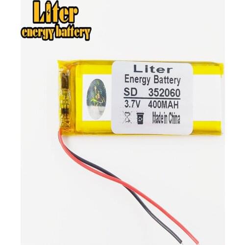 Polymer 352060 400mah Bluetooth audio visual doorbell device Haircut mosquito lithium battery factory direct supply