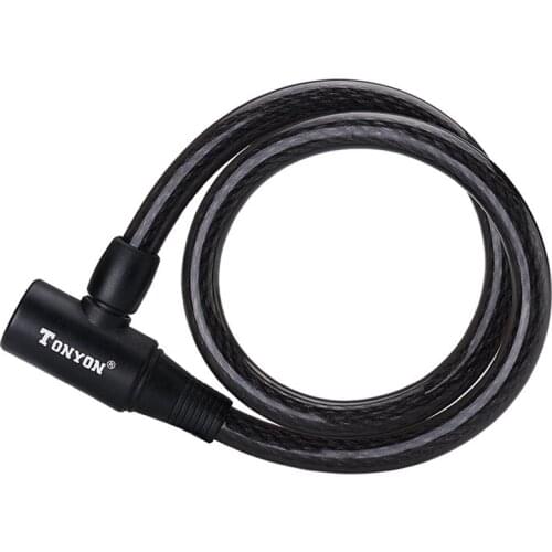 Anti-theft Lock Steel Cable Bicycle Lock Lightweight Rust-Proof Bike Chain Key Lock Mountain Bike Burglar-Proof Padlock Black