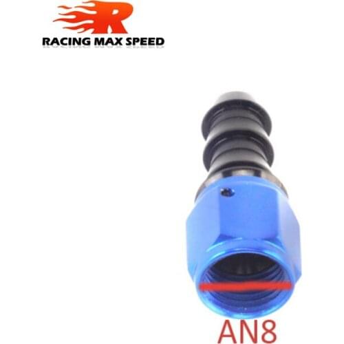 AN-8 STRAIGHT OIL/FUEL/GAS LINE HOSE END PUSH-ON Hose Ends Straight ADAPTER