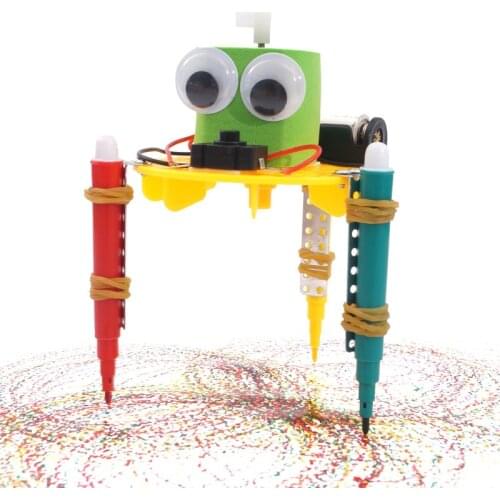 Early Learning DIY Doodle Robot Technology Small Inventions Educational Toys for Kids Primary and Secondary Science Experiment