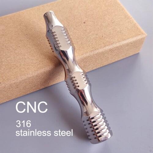 Dscosmetic cnc 316 stainless steel double edge safety razor handle