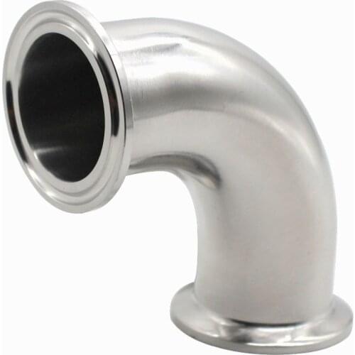 SS304 Stainless Steel Sanitary 3/4"-4" Tri Clamp 90 Degree Elbow Pipe Fitting For Homebrew Diary Product