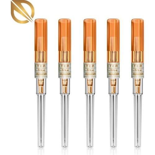 Tattoo Piercing Needles 50PCS 14G Durable Surgical Steel Catheter Ear Nose Sterilized Piercing Needle Kits for Tattoo Supplies