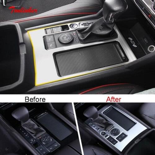 Tonlinker Interior Car Gear Panel For Volkswagen TERAMONT 2017-20 Cover Case stickers Car styling 1 Pcs ABS/Metal Cover stickers