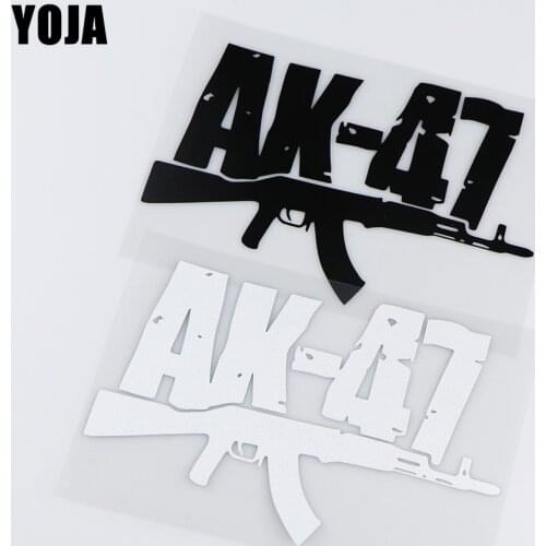 YOJA 17.8X11.8CM AK-47 Gun Fashion Windshield Window Decoration Car Stickers Decals ZT4-0069