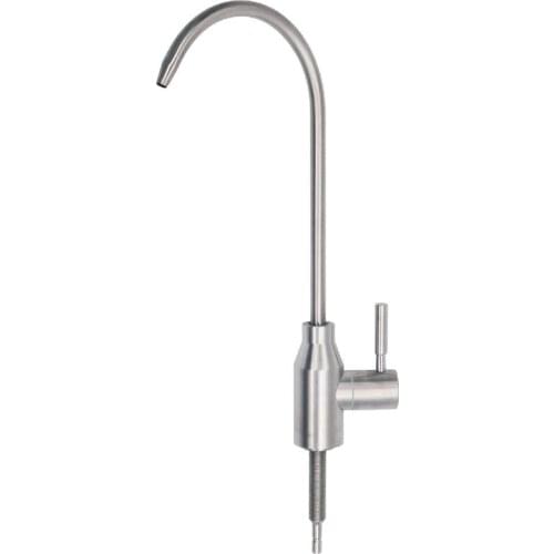 1/4'' NSF CE Stainless Steel Faucet Reverse Osmosis Goose Neck Drinking Water Filter Kitchen Tap