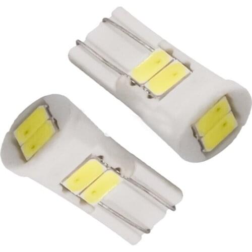 10-100Pcs T10 5730 6SMD 194 168 Chip Wedge Ceramics Light Car Auto LED Door Light Bulb Marker Lamp DC 12V White