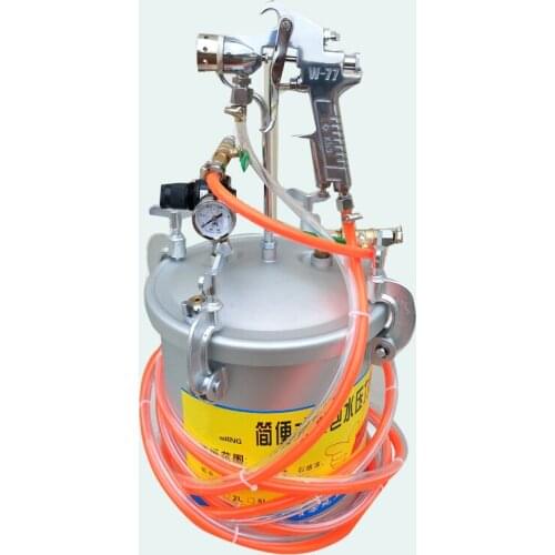 10 Liters Of Up And Down Discharge Pressure Paint Spraying Tank Pressure Tank With RegulatorGun Nozzle Paint Spraying Machine
