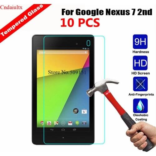 10 PCS For Google Nexus 7 2013 Tempered Glass Screen Protector 9h Protective Film For Asus Razor Me571K Me571KL 2013 Nexus 7 2nd
