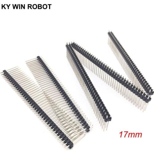 10PCS Single Row Male 2*40 40Pin 2.54mm 2X40 17mm Height Long Breakable Pin Header