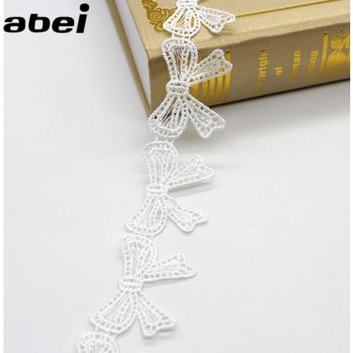 2yards/lot Lace Accessories Bow Ribbon DIY fabric necklace Wedding Bridal Dress Craft Ornaments Apparel Clothing Decoration