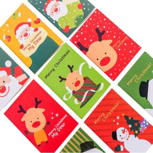 4pcs/lot Elk Christmas Day Santa Claus Snowman Mini Writing Paper Notebook Diy Korea Stationery pocket Student School Office