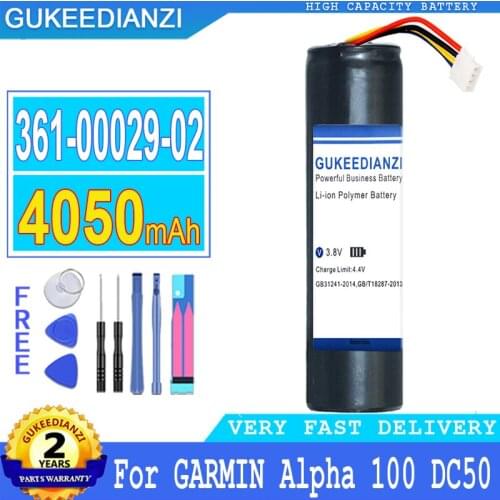 4050mAh GUKEEDIANZI Battery 361-00029-02 for Garmin Alpha 100, DC50, GAA002, GAA003, GAA004, T5, TT10, TT10 Dog Device, TT15