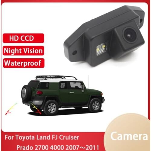 Car Reversing Parking Camera For Toyota Land FJ Cruiser Prado 2700 4000 2007〜2011 CCD Full HD Night Vision Rear View Camera