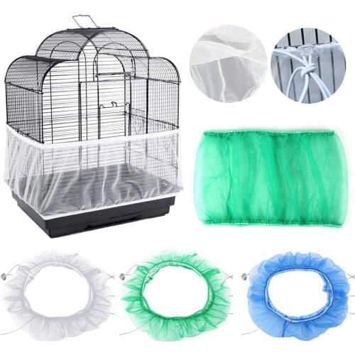 Bird Cage Cover Bird Seed Catcher Adjustable Bird Cage Seeds