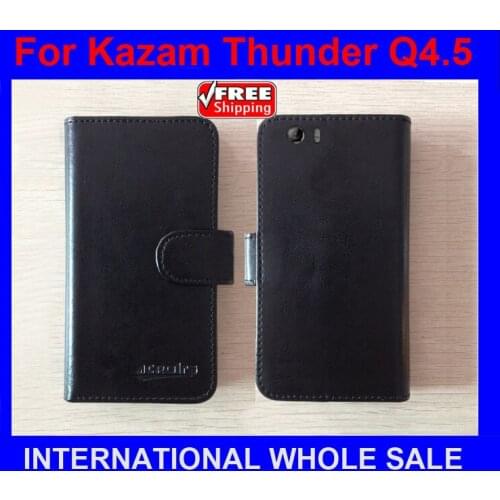 Kazam Thunder Q4.5 case Flip leather case Imported high-grade materials 100% handmade cell phone case for Kazam Thunder Q4.5