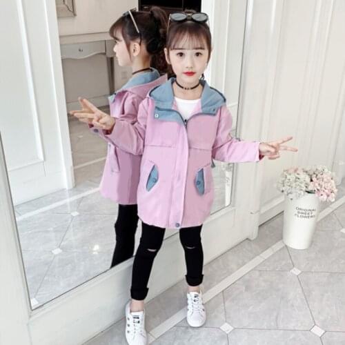 Girls Babys Kids Coat Jacket Outwear 2021 Hooded Spring Autumn Overcoat Top Sport Zipper Princess Toddler Childrens Clothing