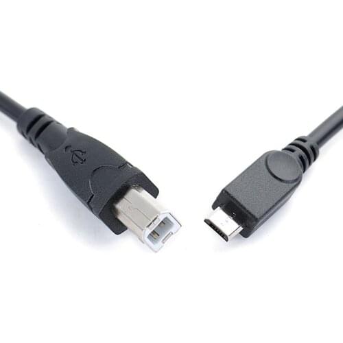 1m 3.2ft Micro USB Male To USB B Type Male Data OTG Cable For Mobile Tablet Printer