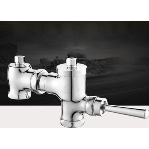 Brass Hand-pressing Flusing Valve for Squatting Pan Time Delayed Stool Flusher Flushometer Hand Control Stool Flushing