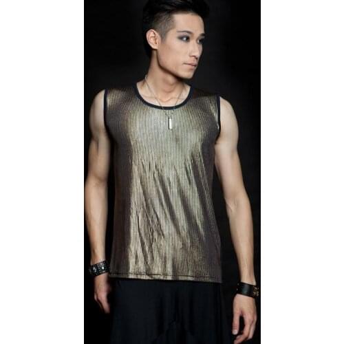 Golden Singer stage black mens vest men pullover brand roupas masculinas sexy tank 1 camisetas regatas 2XL Customizable