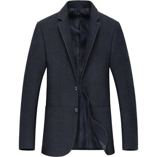 2019 Autumn High Quality Mens Casual Blazers Mens Coat Jacket Classic Business Woolen Blazer Men