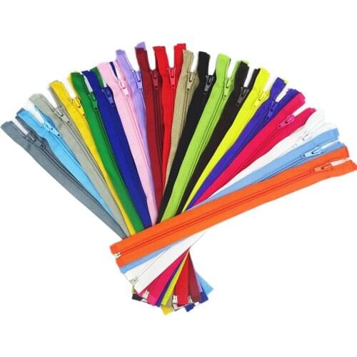 40pcs 30cm-70CM (12inch-27.5 inch) 5# Nylon opening zipper, suitable for of clothing and luggage (20 colors)