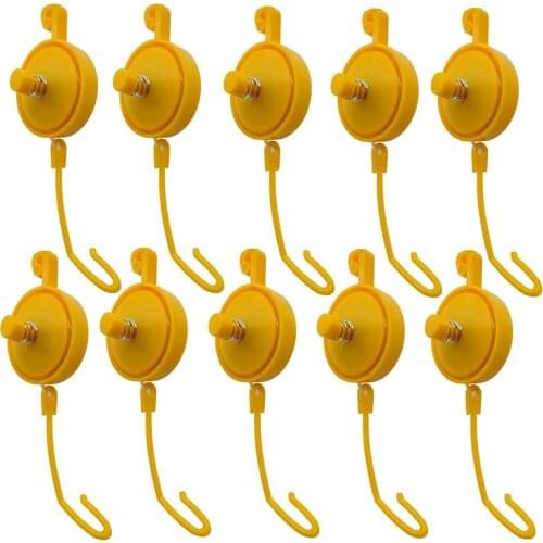 Plant Yoyo Grow Hanger with Stopper, Adjustable Indoor Plant Support Yo Yo (Pack of 10)
