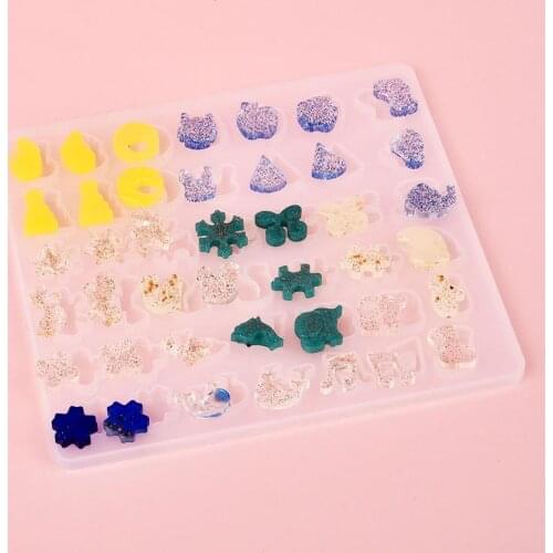 DIY Pendant UV Epoxy Resin Mold Handmade Earrings Key Chain Silicone Mold Jewelry Casting Mold Resin Crafts