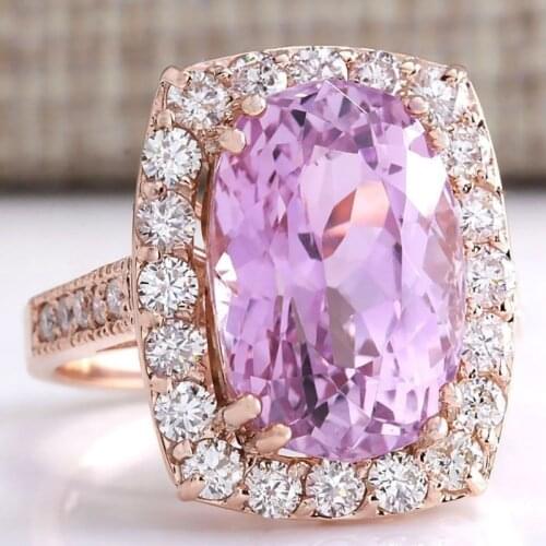 Luxury Gorgeous Women Jewelry Princess Cut Zircon Rings for Wedding Engagement Party Set Gifts Size 6 -10