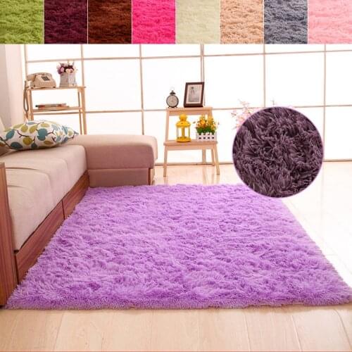 Nordic Fluffy Area Rugs Soft Anti-Skid Dining Room Home Bedroom Carpet Floor Play Mat Bay Window Balcony Area Rug Washable