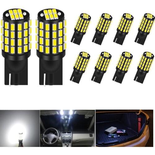 T10 LED Bulb Canbus 5W5 Car W5W LED Signal Light 12V 6000K License Plate Lights 3014 54SMD White for nissan qashqai j11/j10/juke