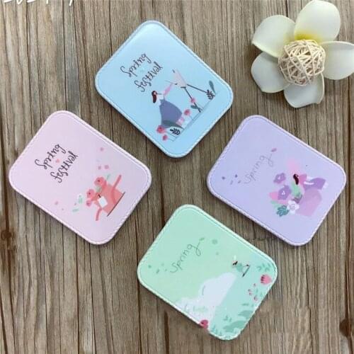 TY176 Anti-fall Cartoon Portable Small Mirror Cute Girls Makeup Mirror Pocket Mirror for Beauty Tools