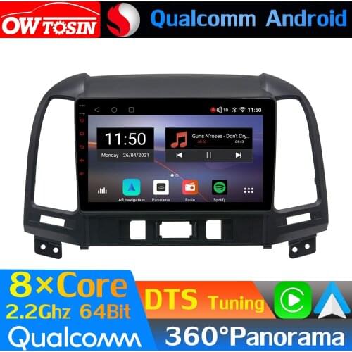 Qualcomm 8Core Android Car Media For Hyundai Santa Fe 2 SantaFE 2006-2012 GPS 360 Panoramic Radio CarPlay HDMI 4G WiFi DTS HIFI